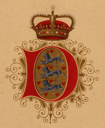 Exlibris by ? ? from Unknown for ? H.M. Enkekejserinde Dagmar af Rusland. - Heraldry Monogram Regent/royalty 