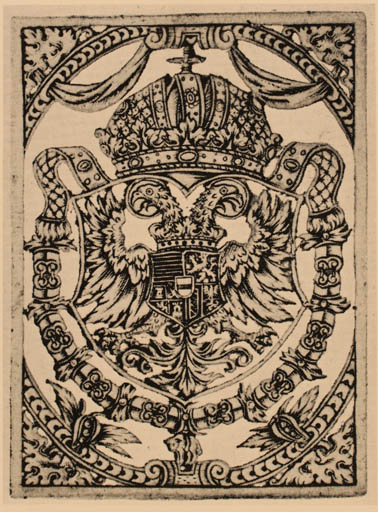 Exlibris by ? ? from Germany for Tyskland Kejser Rudolf II - Heraldry Regent/royalty 