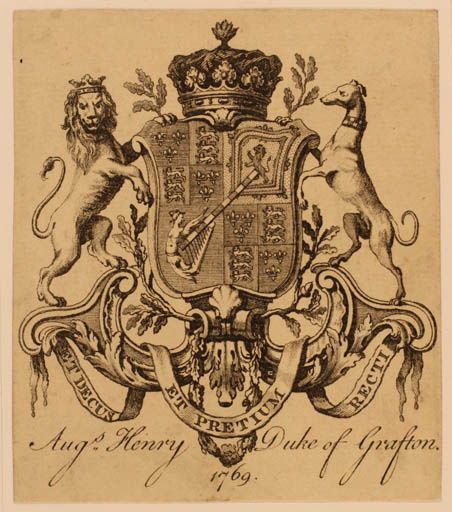 Exlibris by ? ? from Great Britain for August Henry Fitzroy - Heraldry Historical Person Regent/royalty 