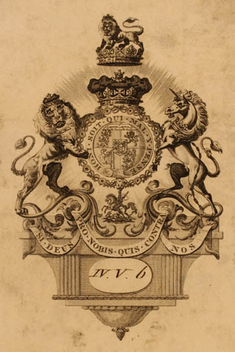 Exlibris by ? ? from Great Britain for ? Augustus Frederick - Heraldry Regent/royalty 