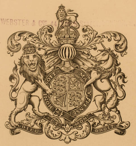 Exlibris by ? ? from Great Britain for ? Kong Charles II - Heraldry Regent/royalty 