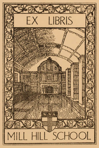 Exlibris by ? ? from Great Britain for England Mill Hill School - Interior Science 