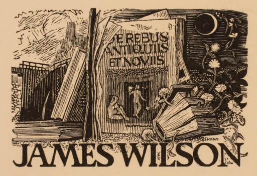 Exlibris by Simon Brett from Great Britain for James Wilson - Book 