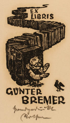 Exlibris by Richard Rother from Germany for Guenter Bremer - Book 