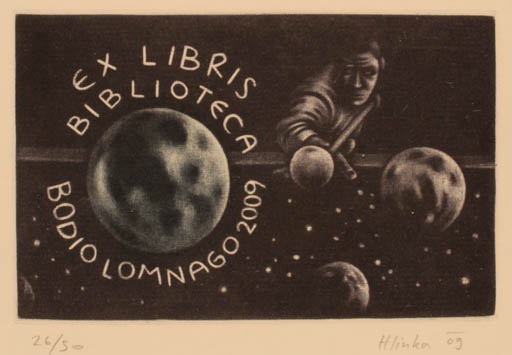 Exlibris by Miroslav Hlinka from Czech Republic for Biblioteca Bodio Lomnago - Sport/game 