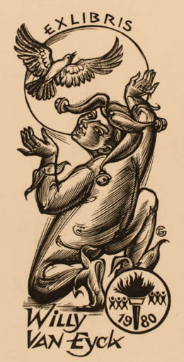 Exlibris by Gerard Gaudaen from Belgium for W. J. C. Van Eyck - Literature 