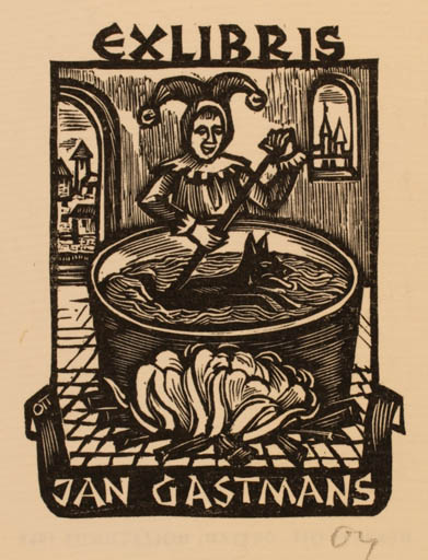 Exlibris by Herbert S. Ott from Germany for Jan Gastmans - Literature 