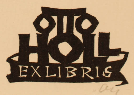 Exlibris by Herbert S. Ott from Germany for Otto Holl - Text/Writing 