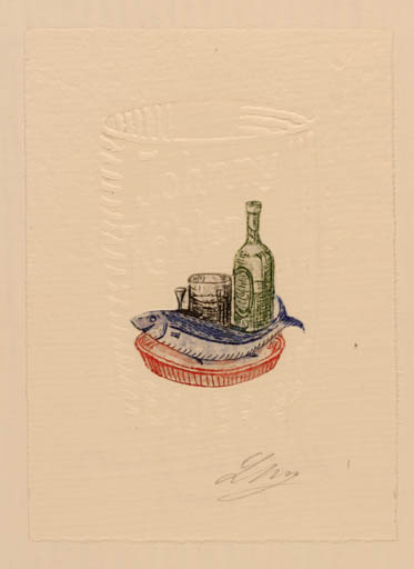 Exlibris by Lorentz May from Denmark for Køhler Johnny - Food 