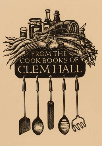 Exlibris by Mia Pot van Regteren Altena from Netherland for Clem Hall - Food 