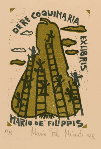 Exlibris by Marie Pie Minuti from Italy for Mario de Filippis - Fruit 