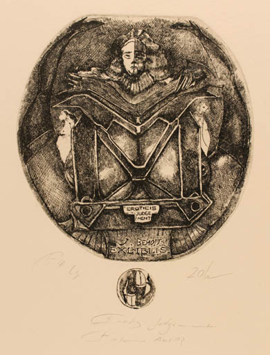 Exlibris by Ertan Aktas from Turkey for ? ? - 