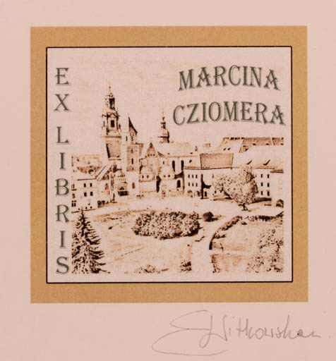 Exlibris by Ewa Witkowska from Poland for Marcina Cziomera - City 