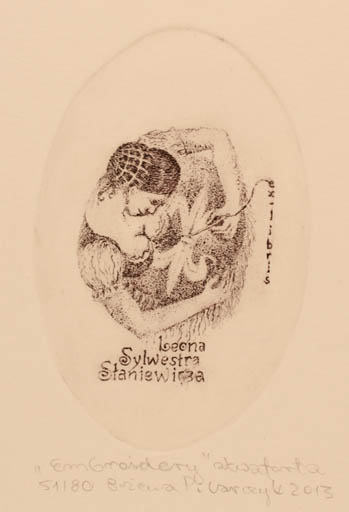 Exlibris by Bozena Pilarczyk from Poland for ? ? - Woman 