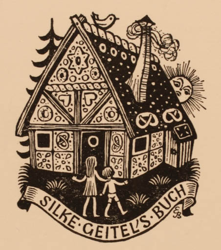 Exlibris by Ellen Beck from Germany for Silke Geitel - Fairytale/fable 