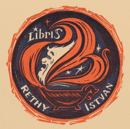 Exlibris by Lew Beketow from Russia for Dr. Istvan Rethy - Fairytale/fable 