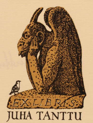 Exlibris by Erkki Tanttu from Finland for Juha Tanttu - Fable Animal 