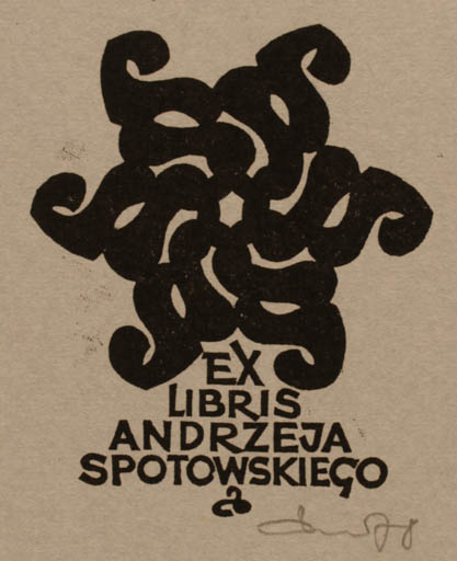 Exlibris by Zbigniew Dolatowski from Poland for Andrzeja Spotowskiego - Law 