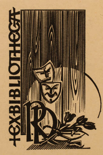 Exlibris by Ryszard Krzywka from Poland for ? ? - Theater/Cirkus 