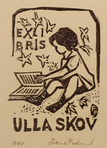 Exlibris by Frank Pedersen from Denmark for Ulla Skov - Child Book 