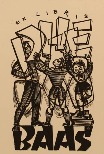 Exlibris by Gerard Gaudaen from Belgium for Phe Baas - Child Book 