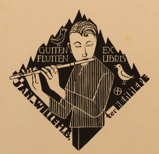 Exlibris by Gerard Bergman from Netherland for Jan-Willem B. ter Hennepe - Music 