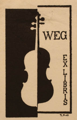 Exlibris by Thomas Pedersen from Denmark for ? WEG - Music 