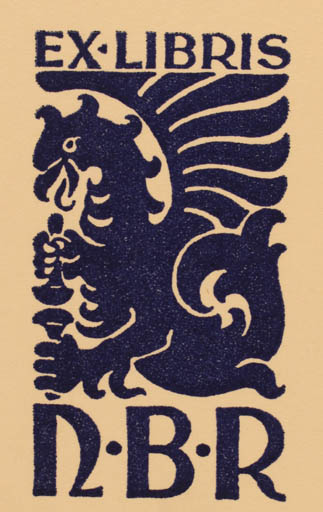 Exlibris by Albert Jaern from Norway for Norske Boktrykkeres Rikslaug - Fable Animal 