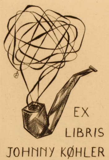 Exlibris by André Gastmans from Belgium for Køhler Johnny - 