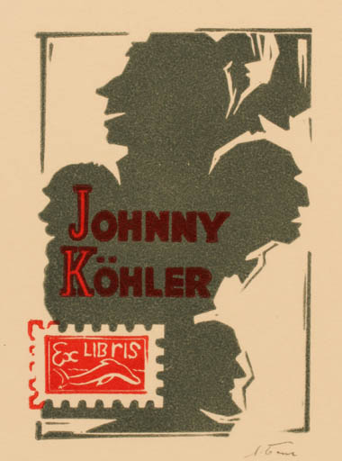 Exlibris by Lew Beketow from Russia for Køhler Johnny - Hobby 