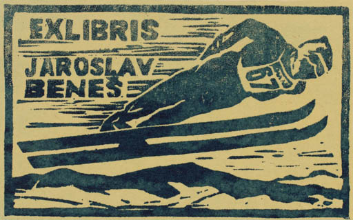 Exlibris by ? ? from Unknown for Jaroslav Benes - Sport/game 