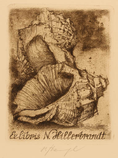 Exlibris by Petr Hampl from Czech Republic for Dr. Norbert Hillerbrandt - Fauna 