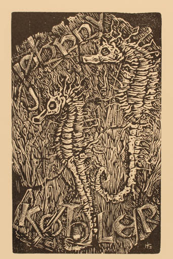 Exlibris by Hans Schulze from Germany for Køhler Johnny - Fauna 