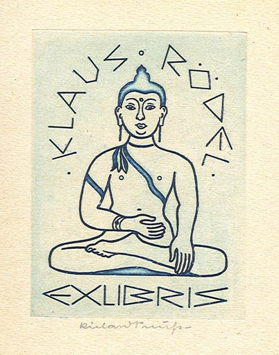 Exlibris by Richard Preusse from Germany for Klaus Rödel - Oriental Religion 