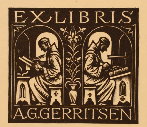 Exlibris by Nicolaas Bulder from Netherland for Adolf Gerard Gerritsen - Religion 