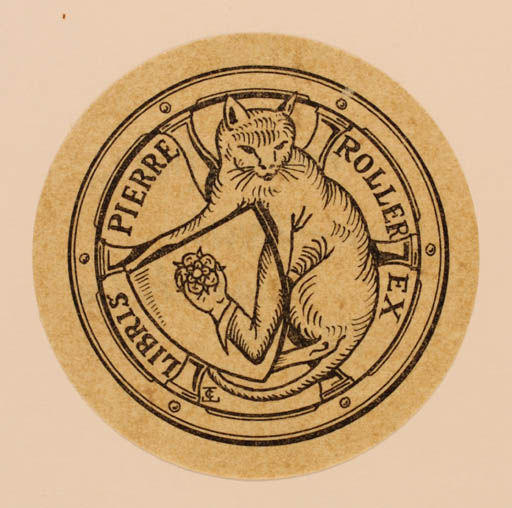 Exlibris by Jean-Claude Loutsch from France for Pierre Roller - Cat 