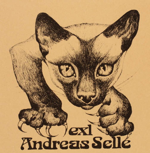 Exlibris by Krystyna Wojcik from Poland for Andreas Selle - Cat 