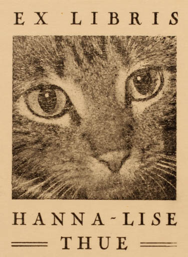 Exlibris by ? ? from Unknown for Hanna Lise Thue - Cat 