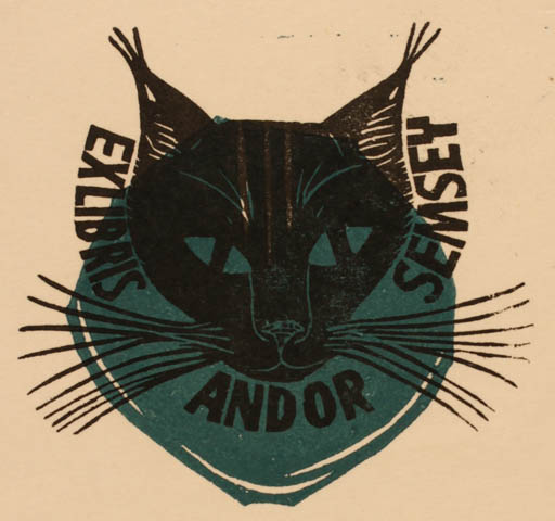 Exlibris by Edward Grabowski from Poland for Dr. Andor Semsey - Cat 