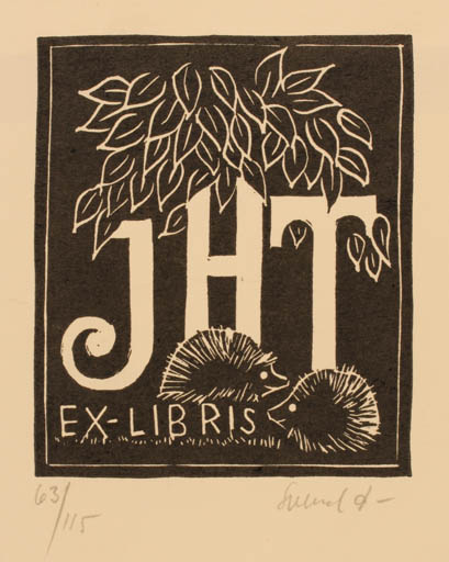 Exlibris by Svend P. Jørgensen from Denmark for ? ? - Fauna 