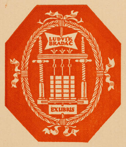 Exlibris by V. H. Brunner from Czech Republic for Ludvik Bradac - Technology 