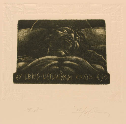 Exlibris by Luigi Casalino from Italy for ? Lietuviskai knygai 450 - 