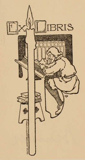 Exlibris by V. H. Brunner from Czech Republic for ? Freie Graphik - Book Man 