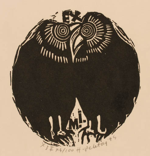 Exlibris by Hasip Pektas from Turkey for ? ? - Bird 