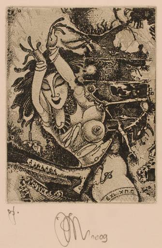 Exlibris by Ruslan Agirba from Ukraine for ? ? - Woman 