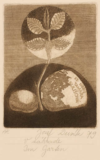 Exlibris by Josef Dudek from Czech Republic for Tamara Kulisova - Flora 