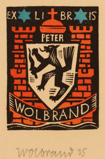 Exlibris by Peter Wolbrandt from Germany for Peter Wolbrandt - Heraldry 