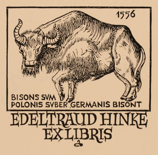 Exlibris by Zbigniew Dolatowski from Poland for Edeltraud Hinke - Fauna 