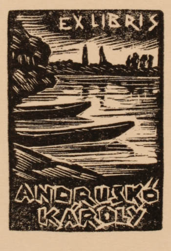 Exlibris by Kàroly Andrusko from Yugoslavia for Kàroly Andrusko - Scenery/Landscape 