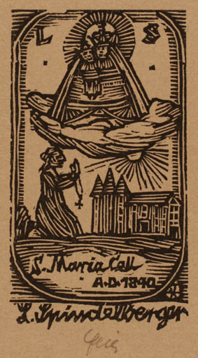 Exlibris by Otto Feil from Austria for Ludwig Spindelberger - Religion 